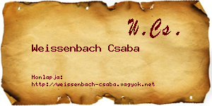 Weissenbach Csaba névjegykártya