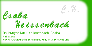 csaba weissenbach business card